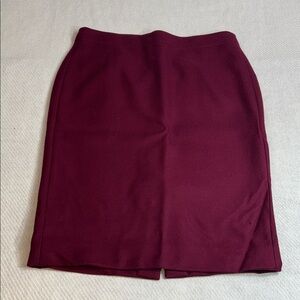 J. Crew Dark Maroon Pencil Skirt